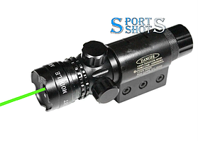 Лазерний цілевказівник Laser 803G (зелений промінь) з виносною кнопкою, акумулятором і кріпленнями