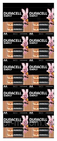 Батарейка Duracell AA LR6 (пальчик) 20 шт/уп ORIGINAL