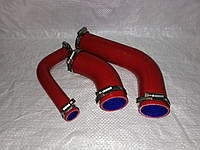 Комплект патрубков системы охлаждения МТЗ-80, 82 красные силикон с хомутами