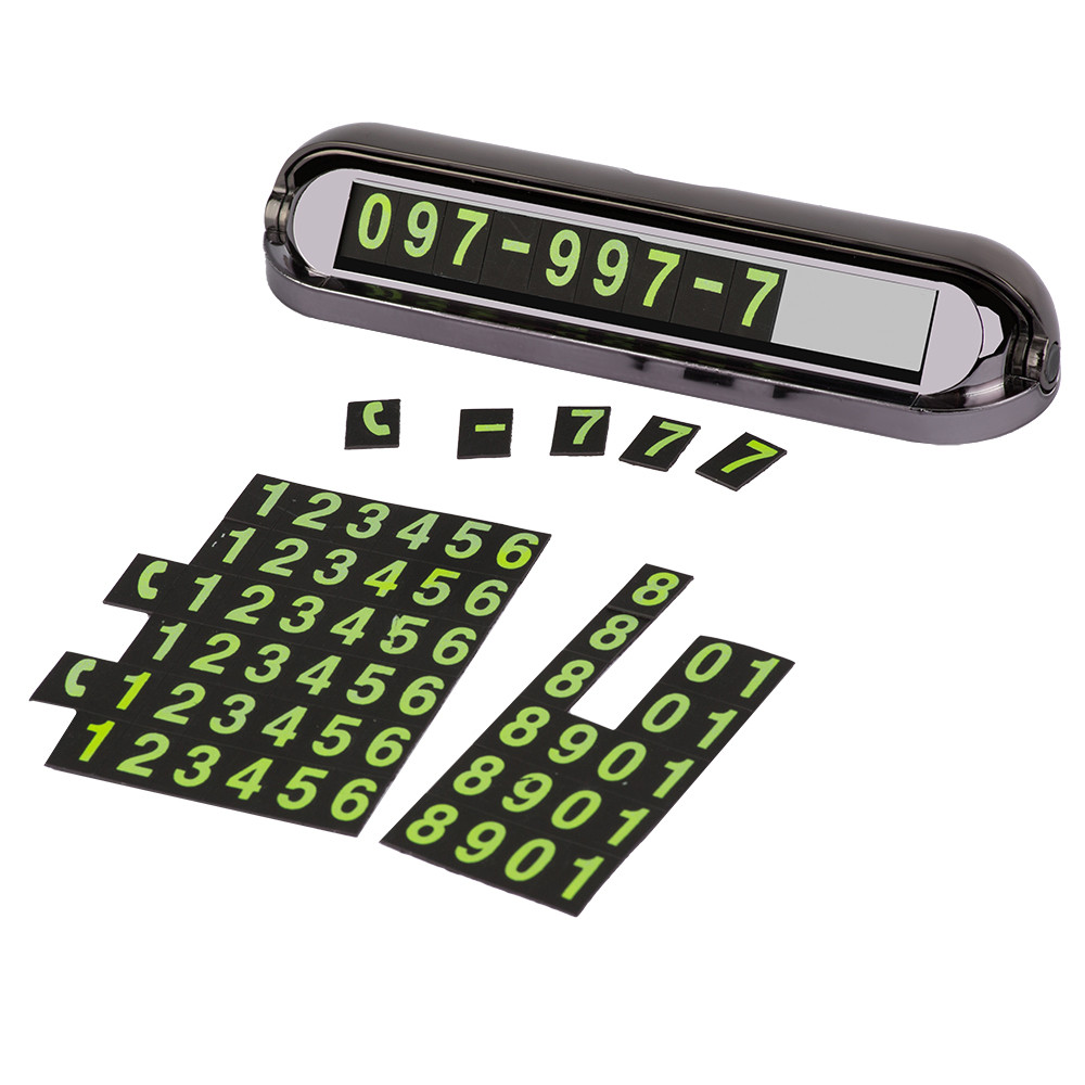 Автовізитка з номером телефону в машину для паркування XOKO Number Detect 100 (Паркова карта) METALL
