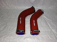 Комплект красных патрубков системы охлаждения МТЗ-80, 82 с хомутами
