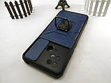 Протиударний чохол зі шторкою для Xiaomi Redmi 10C синій, ударостійкий чохолредмі 10с з кільцем, фото 7