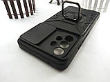 Протиударний чохол Camshield для Samsung A53 5G чорний, Ударостійкий чохол Самсунг А53 з кільцем і шторкою, фото 10