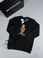 Мужская кофта свитшот Polo Bear by Ralph Lauren D10633 черная S