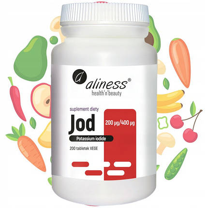 Йодід калію 200 таблеток захист щитовидки Таблетки калію йодиду 400мкг, фото 1