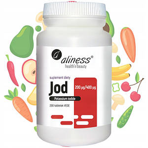Йодід калію 200 таблеток захист щитовидки Таблетки калію йодиду 400мкг
