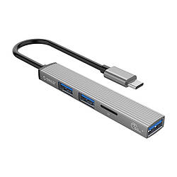 USB-хаб ORICO USB-A - USB3.0, 2xUSB2.0, TF (AH-A12F-GY-BP) CA913770