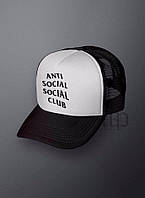 Кепка тракер Анти социал (Anti Social), с сеткой черная