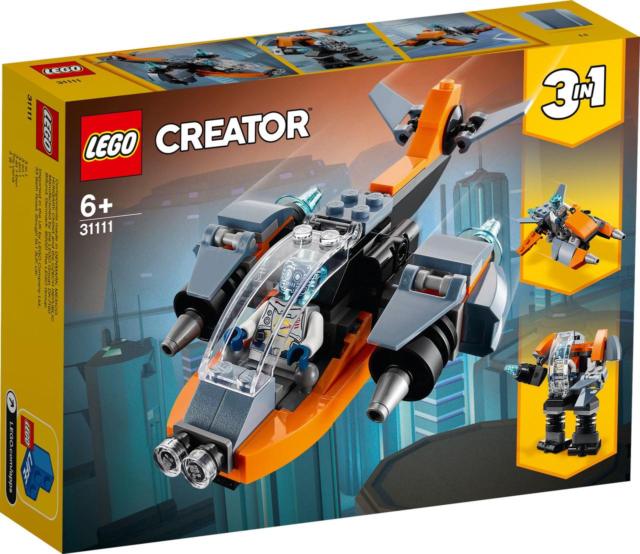 Купити LEGO ЛЕГО Creator 3-in-1 Кібердрон 31111 (113 деталей ...