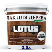 Лак акриловый для дерева LOTUS бесцветный полуматовый, 0.5 л