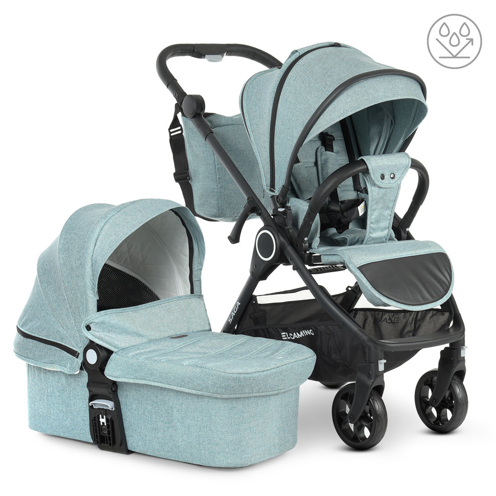 Коляска 2в1 універсальна El Camino Saga ME 1085, Denim Ash Blue