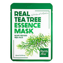Тканинна маска для обличчя FarmStay Real Tea Tree зволожувальна з екстрактом чайного дерева 23 мл