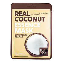 Тканевая маска для лица увлажняющая FarmStay Real Real Coconut с экстрактом кокоса 23 мл