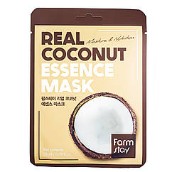 Тканинна маска для обличчя зволожуюча FarmStay Real Real Coconut з екстрактом кокоса 23 мл