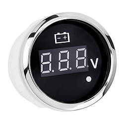 Цифровой вольтметр I GAUGE 52MM с функцией предупреждения (черный) LED дисплей 8-16В.