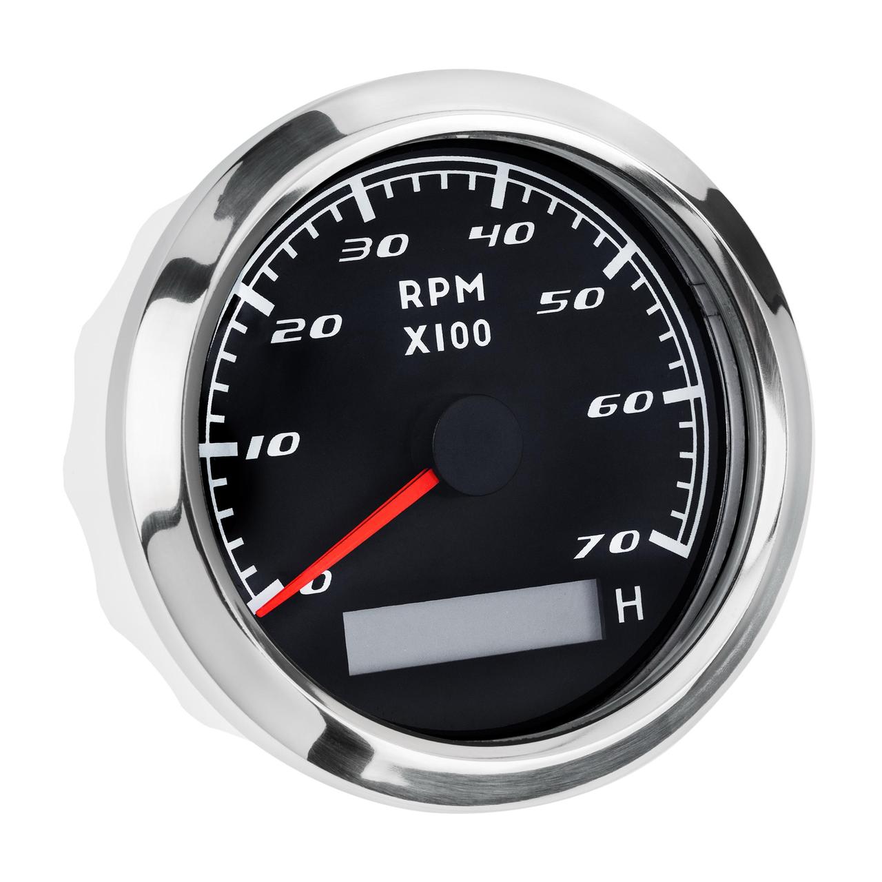 Тахометр з лічильником мотогодин I GAUGE 85MM 0-7000 RPM (чорний) LED-дисплей