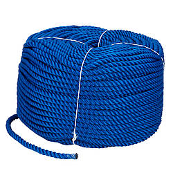 Веревка Polyester 3 strand rope 14mm*200m blue