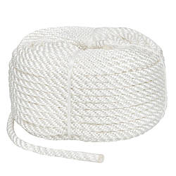 Веревка Polyester 3 strand rope 8mm*30m white