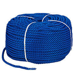 Веревка Polyester 3 strand rope 12mm*200m blue