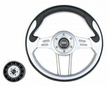 Кермо Pretech 330 мм спиці срібло сіре для човна, фото 1