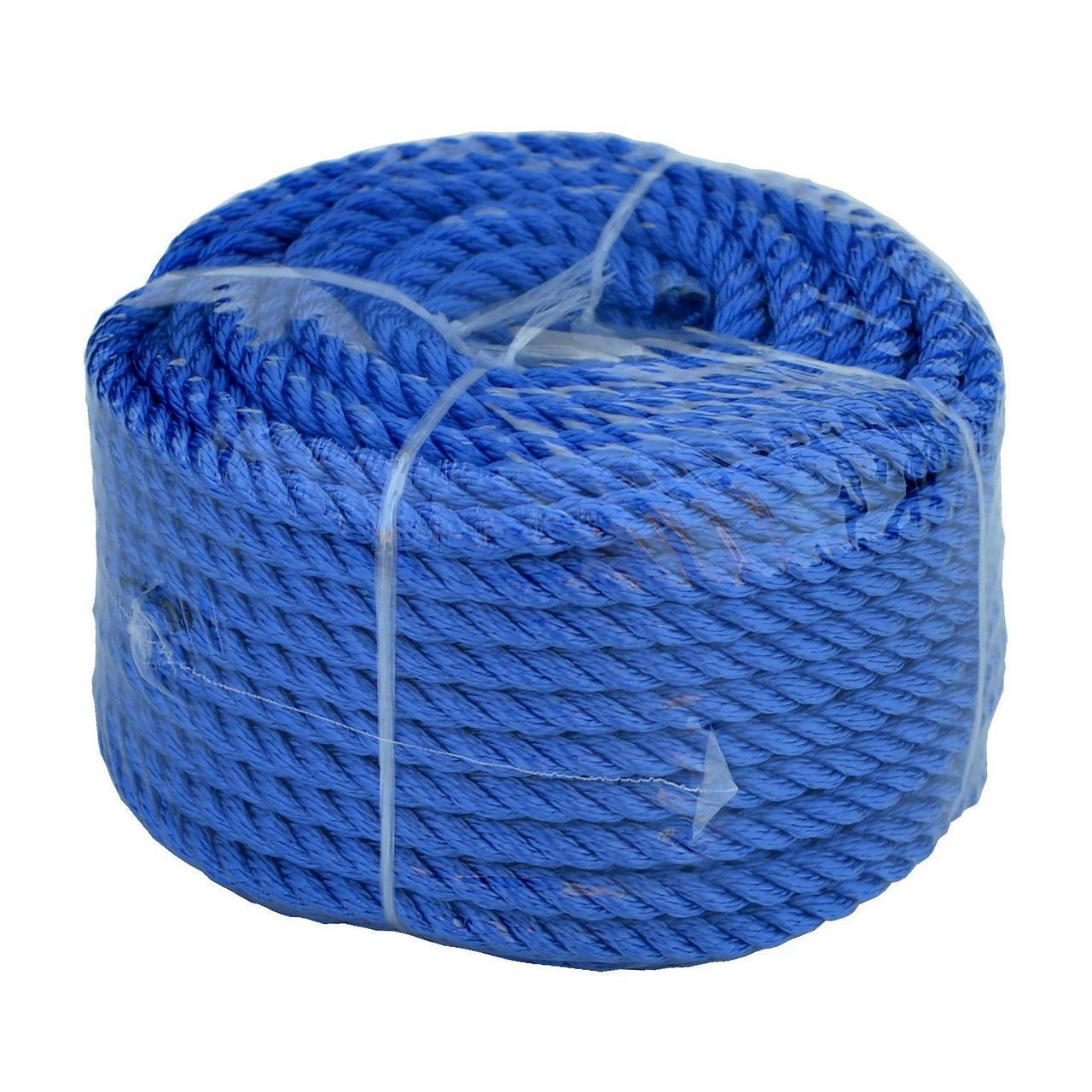 Веревка 30м 8мм синяя, полиэстер, универсальная - фото 1 - id-p1688248652