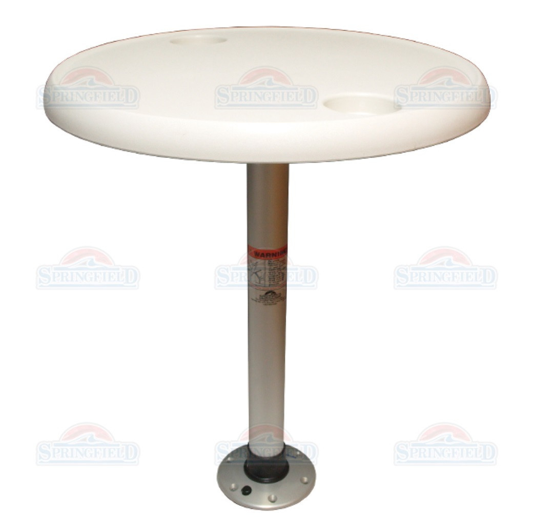 SF комплект стіл круглий для човна, діаметр 68 см основа алюміній із замком