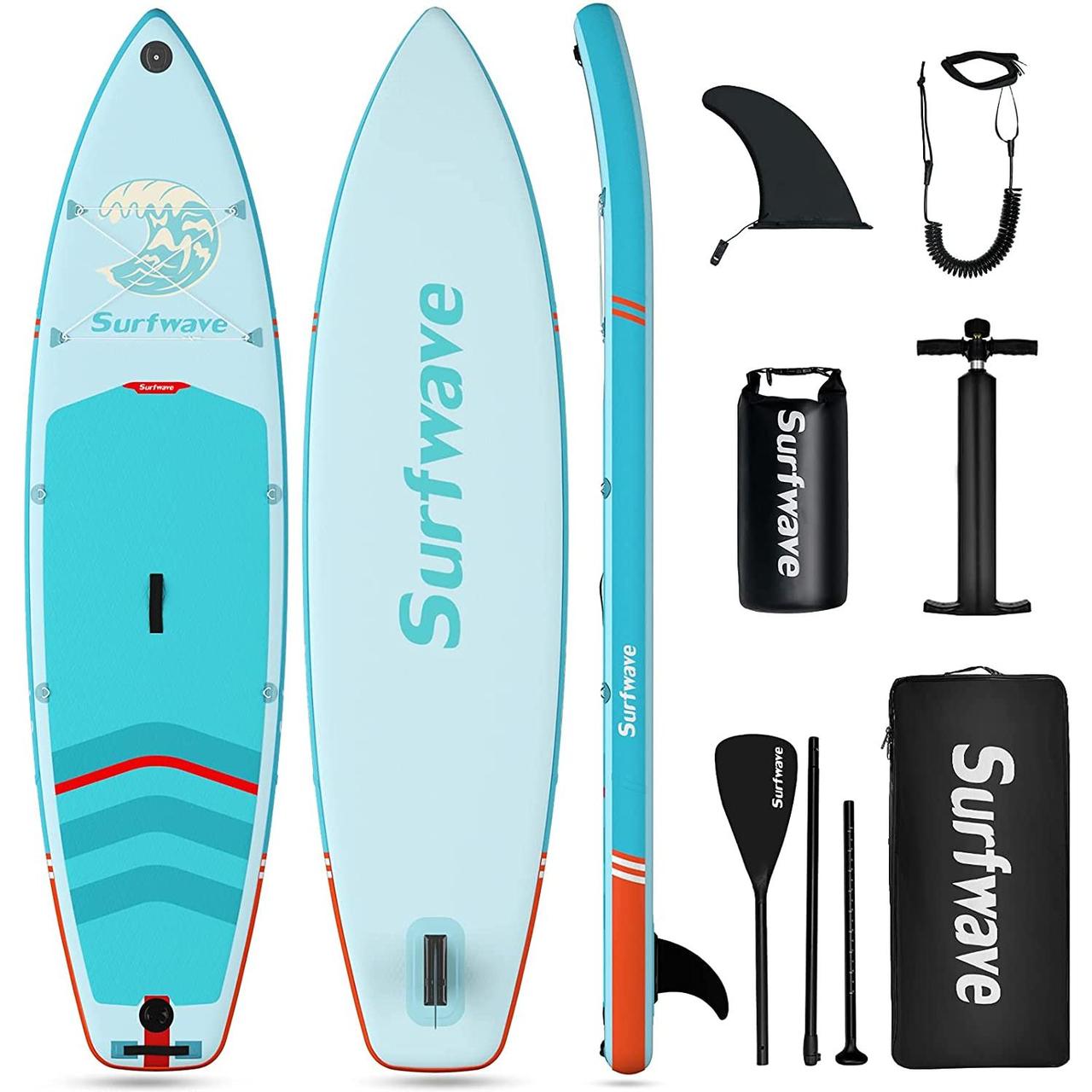 Надувна SUP дошка Hiwo Surfwave light green, світло-зелена 10.8