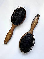 Массажная щётка для волос деревянная с щетиной большая Salon Professional 7763FM