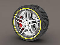 Флиппер автомобильный для защити дисков колес GLZ Motors R16 R17 R18 желтый