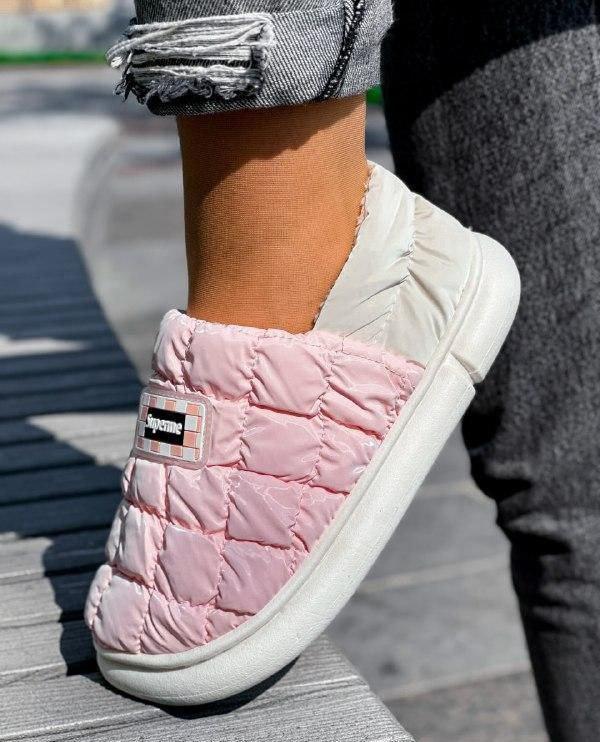 Уги РОЖЕВІ дутики короткі стьобані теплі PINK зимові жіночі