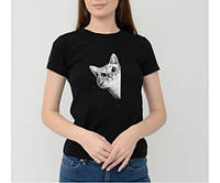 Жіноча футболка з котом