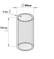 Стекло боросиликатное Ø80мм H100мм