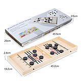 Настільна гра для двох — катапульта футбол/літаючий хокей Checkers Battle (AS-67832), фото 5