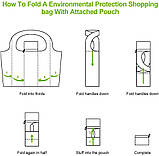 Сумка для покупок/шопер/тоут через плече складана котики (LB-67076), фото 6