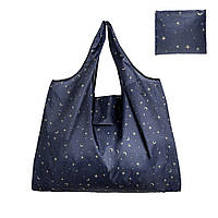 Сумка-шопер/сумка тоут через плече складана нейлонова Light зірки синя (GS-67086)