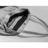 Сумка для покупок/шопер/тоут через плече 7 л вельветова VelvetBag сіра (LB-66121), фото 6
