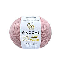 Gazzal BABY WOOL XL (Газзал Бейби Вул ХL) № 828 розовый (Пряжа шерстяная, нитки для вязания)