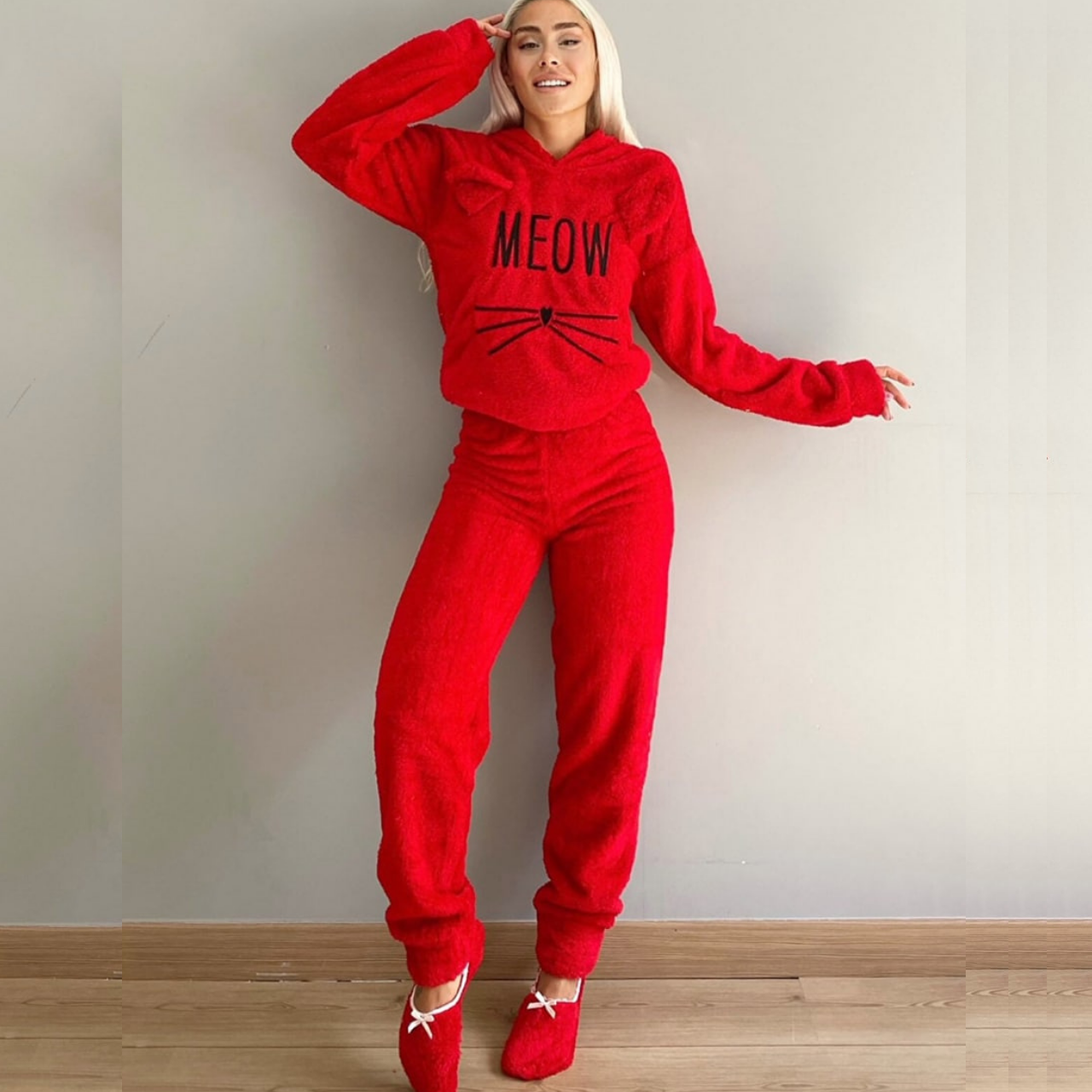 Теплая пижама Meow