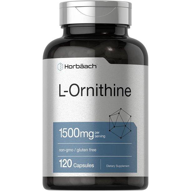 L-Ornithine 1500 mg per serving 120 Quick Release Capsules