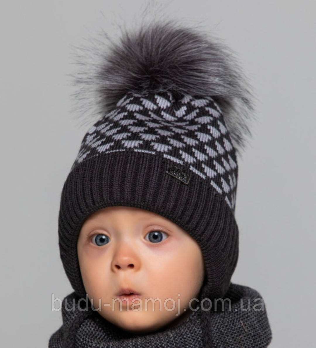 Детская шапка зима размер 44-48 6 9 12 18 месяцев - фото 2 - id-p1688323115