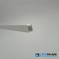 Светодиодный профиль узкий с рассеивателем для LED ленты накладной 8,5х7,5 мм (длина планки 3 метра)