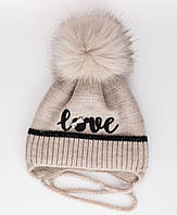 Дитяча шапка зима розмір 44-48 6 6 9 12 18 місяців