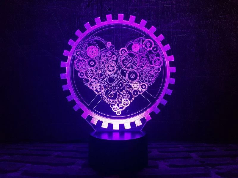 3D Світильник "Механічне серце"