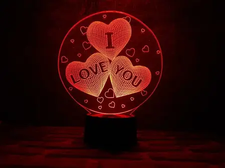 3D Світильник "I love you", фото 2