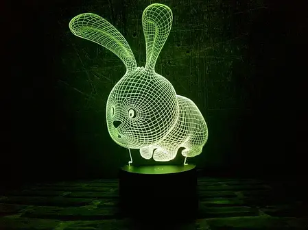 3D Світильник "Кролик", фото 2