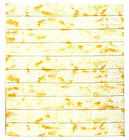 Самоклеєні декоративні 3d панелі жолто-білий мармур 700x770x5 мм