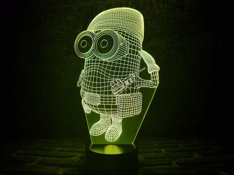 3D Світильник "Міньйон військовий"