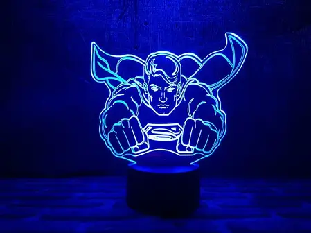 3D Світильник "Супермен", фото 1