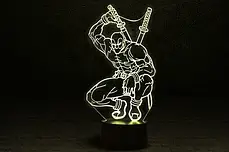 3D Світильник "Дедпул", фото 2