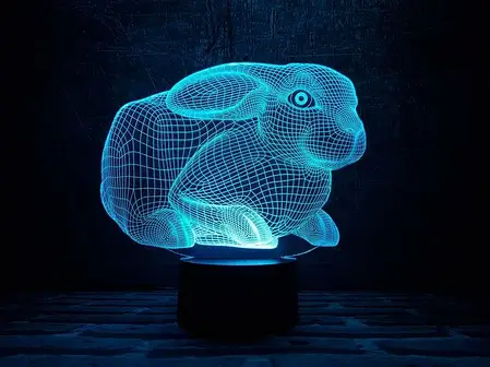 3D Світильник "Кролик 2", фото 1